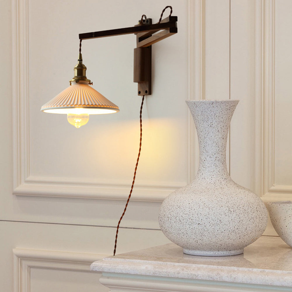 Ozawa Vintage Wandlampe klappbar 3 Farben, Holz - Lumpaz