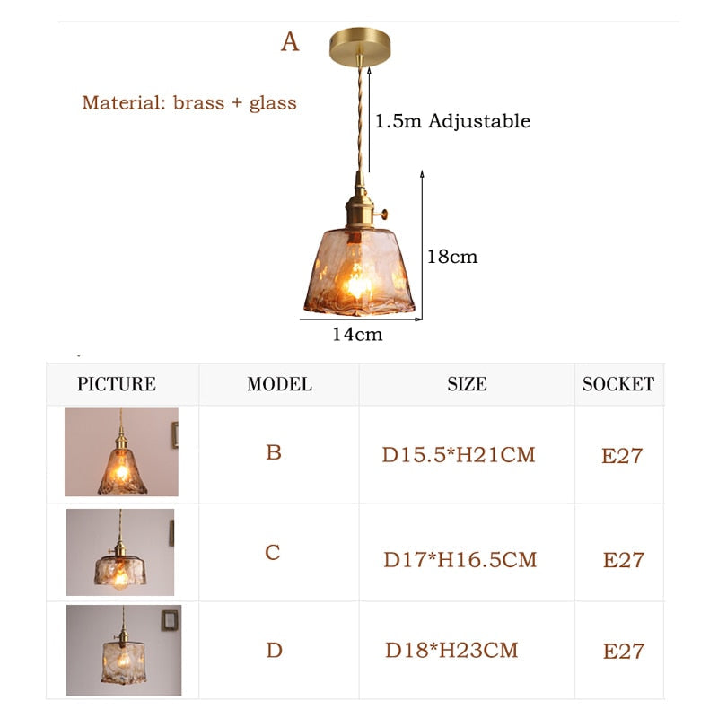 Levy Messing Glas Pendelleuchten - Lumpaz