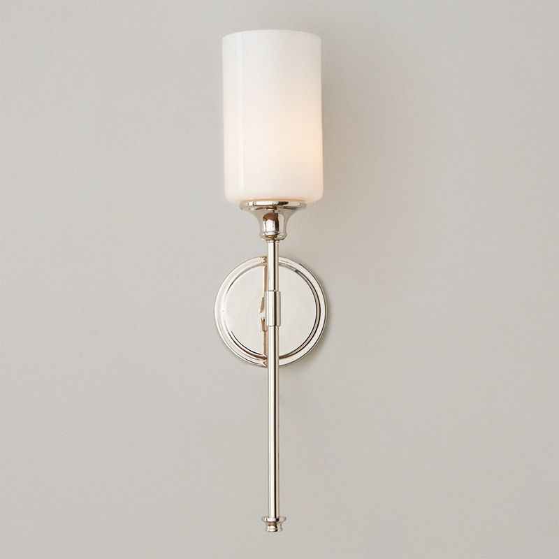 Leigh Milchglas-Spiegelfront Wandleuchte, 2 Farben, 50CM Lang - Lumpaz