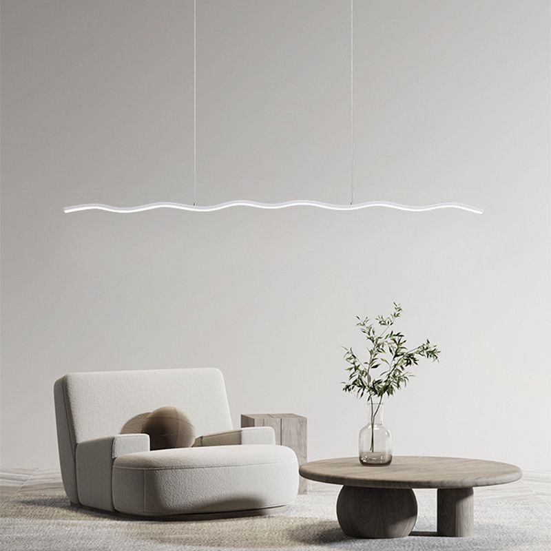 Welle Lineare Pendelleuchte, L 80/100/120CM - Lumpaz