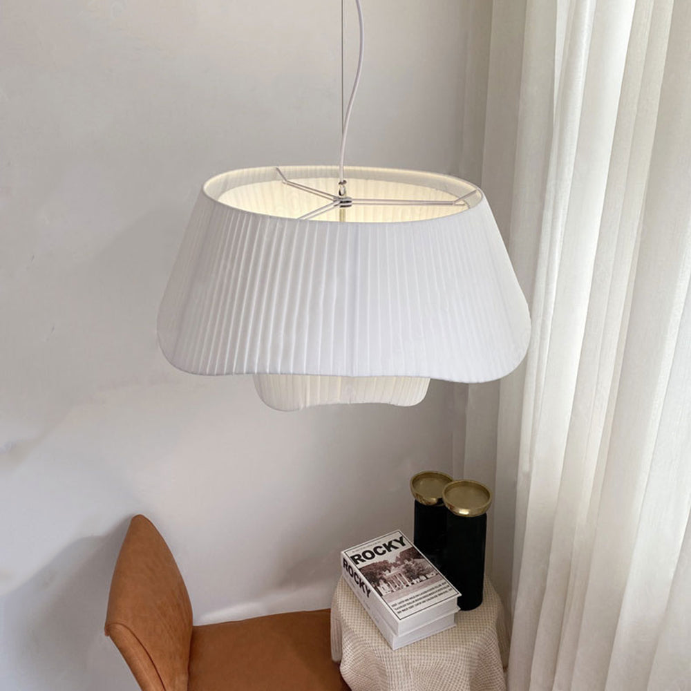 Renée Pendelleuchte 3 Farbtemperatur änderbar, Stoff, ∅50/60cm - Lumpaz