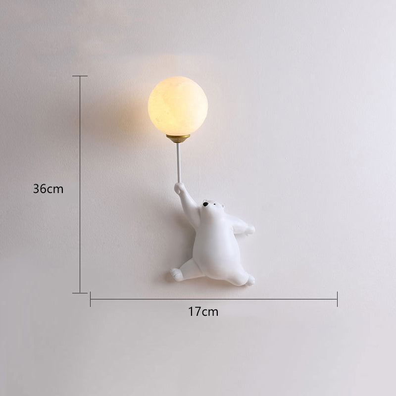 Fateh Wandlampe Bär Ballon, 4 Farben - Lumpaz
