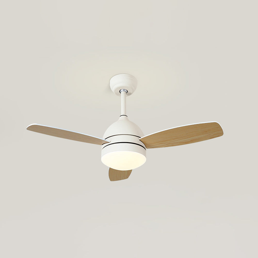 Haydn 3-Blatt-Deckenventilator mit Beleuchtung, Metall & Holz, 2 Farbe, ∅107CM - Lumpaz
