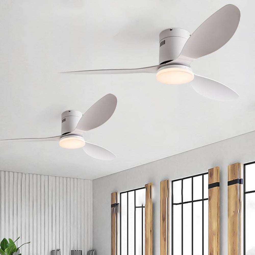 Walters 3-Blatt Weiße Deckenventilator mit Beleuchtung, 2 Farbe, ∅115CM - Lumpaz