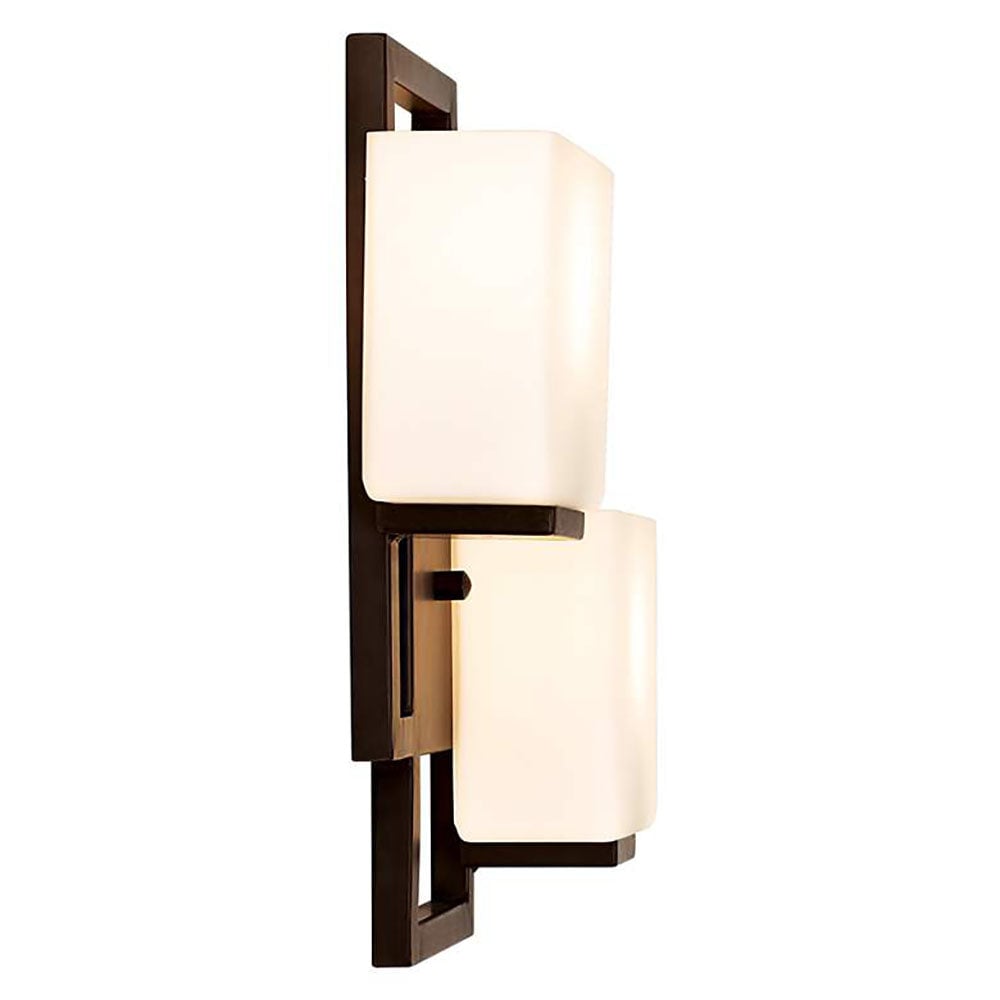 Eyrn Bronze Ankleider Wandlampe, 2-flammig, 35CM Lang - Lumpaz