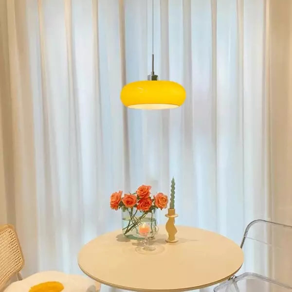 Hailie Brot Form Glas Pendelleuchte, 2 Farbe, ∅28CM - Lumpaz