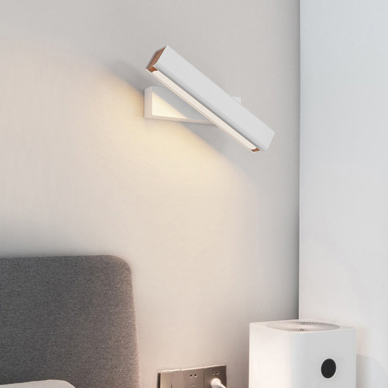 Minimalistische LED Wandleuchte aus Aluminium Drehbar für Schlafzimmer - Lumpaz