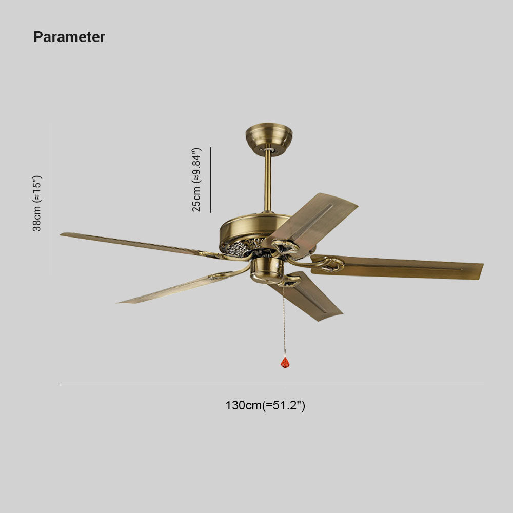 Alessio 5 Blätter Küfer Deckenventilator, ∅130CM - Lumpaz