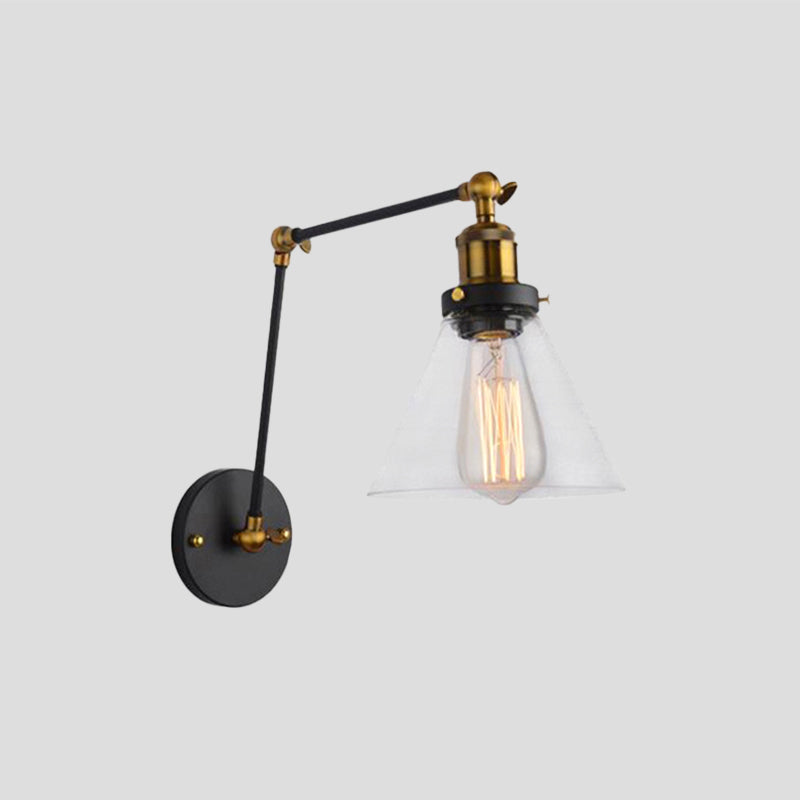Brady Wandleuchte verstellbar, Metall&Glas - Lumpaz