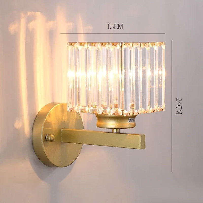 Moderne LED Wandleuchte aus Kristall für Schlafzimmer - Lumpaz