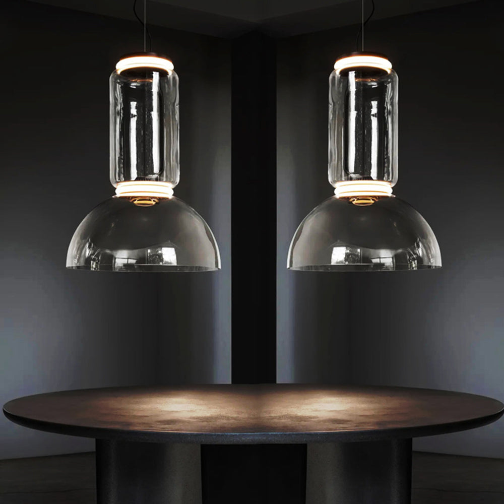 Hailie Glas Pendelleuchte, ∅40CM, L 53CM - Lumpaz