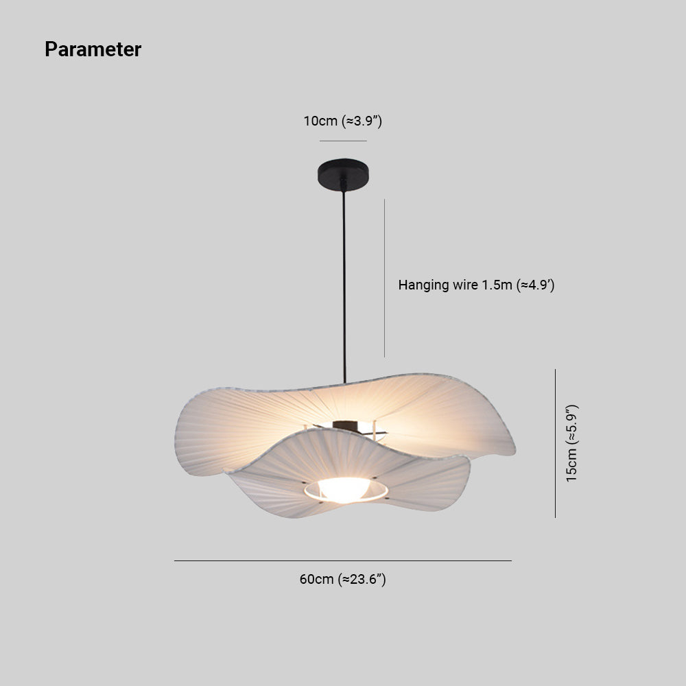 Renée Pendelleuchte 3 Farbe Temperatur umschaltbar, Tücher, ∅60cm - Lumpaz