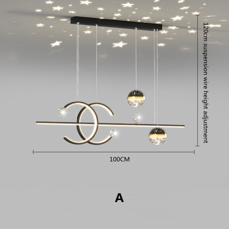 Madina Lineare LED Stern Pendelleuchte für Esszimmer - Lumpaz