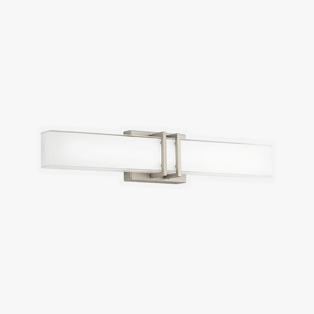 Leigh Nickel Spiegelfront Waschtisch-Wandleuchte, 60CM Lang - Lumpaz