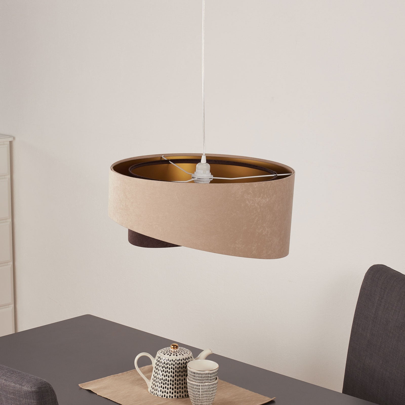 Renée Doppelschichtige Pendelleuchte, ∅50CM - Lumpaz