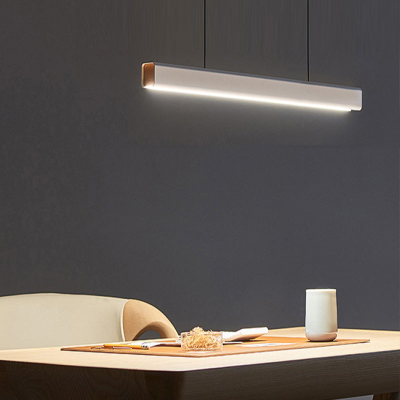 Edge Pendelleuchte Linear dimmbar, Metall&Holz, 60/80/100/120CM Lang - Lumpaz