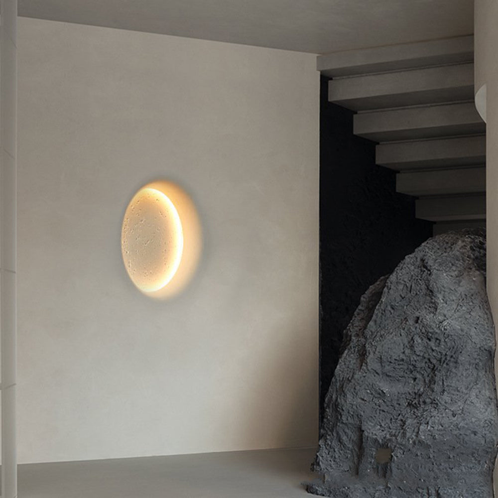 Elif Mond Wandmalerei Lampe Fernbedienung Dimmbar, 2 Stil - Lumpaz