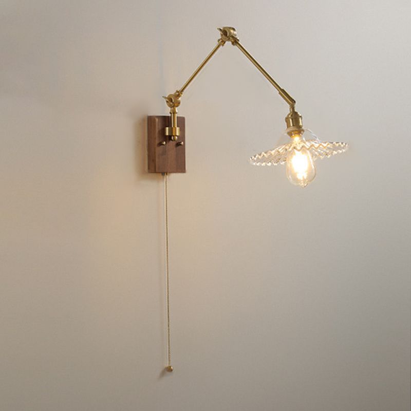 Ozawa Verstellbare Wandleuchte mit Falten, Metall & Holz, 11 Stile - Lumpaz