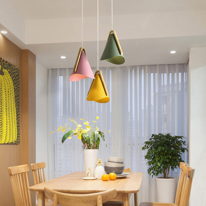 Morandi Cluster-Pendelleuchte 5 Farben, Holz&Metall - Lumpaz