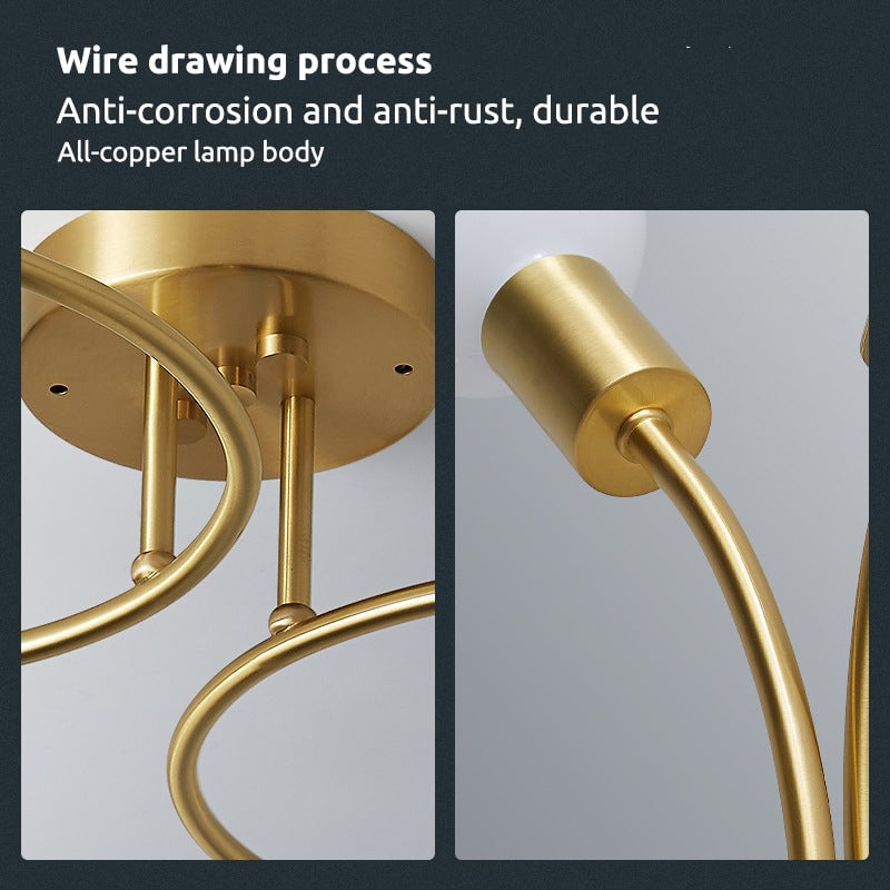 Valentina Moderner Ball Glas LED Pendelleuchter Kronleuchter Deckenleuchte - Lumpaz