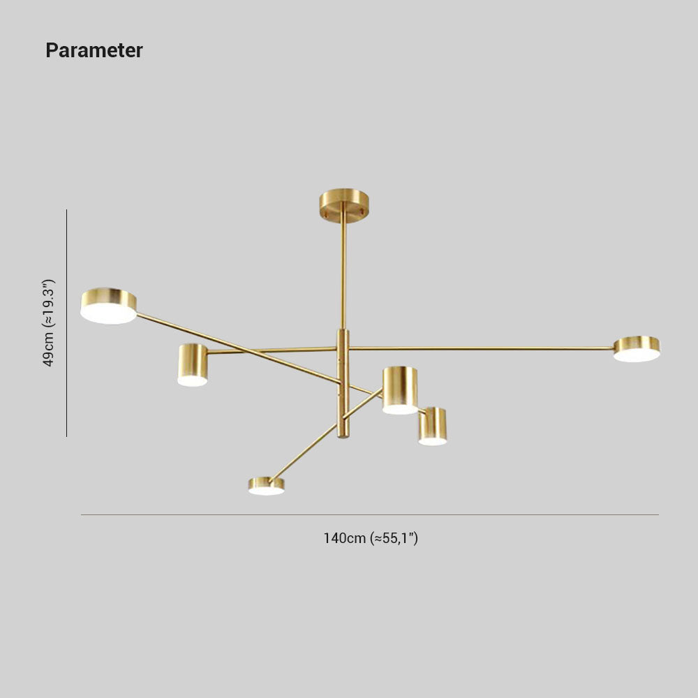 Weiss Kronleuchter, 2 Farben, 4/6/8-flammig - Lumpaz