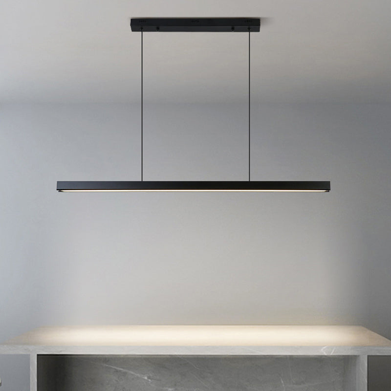 Edge Pendelleuchte Linear dimmbar, Metall&Holz, 60/80/100/120CM Lang - Lumpaz