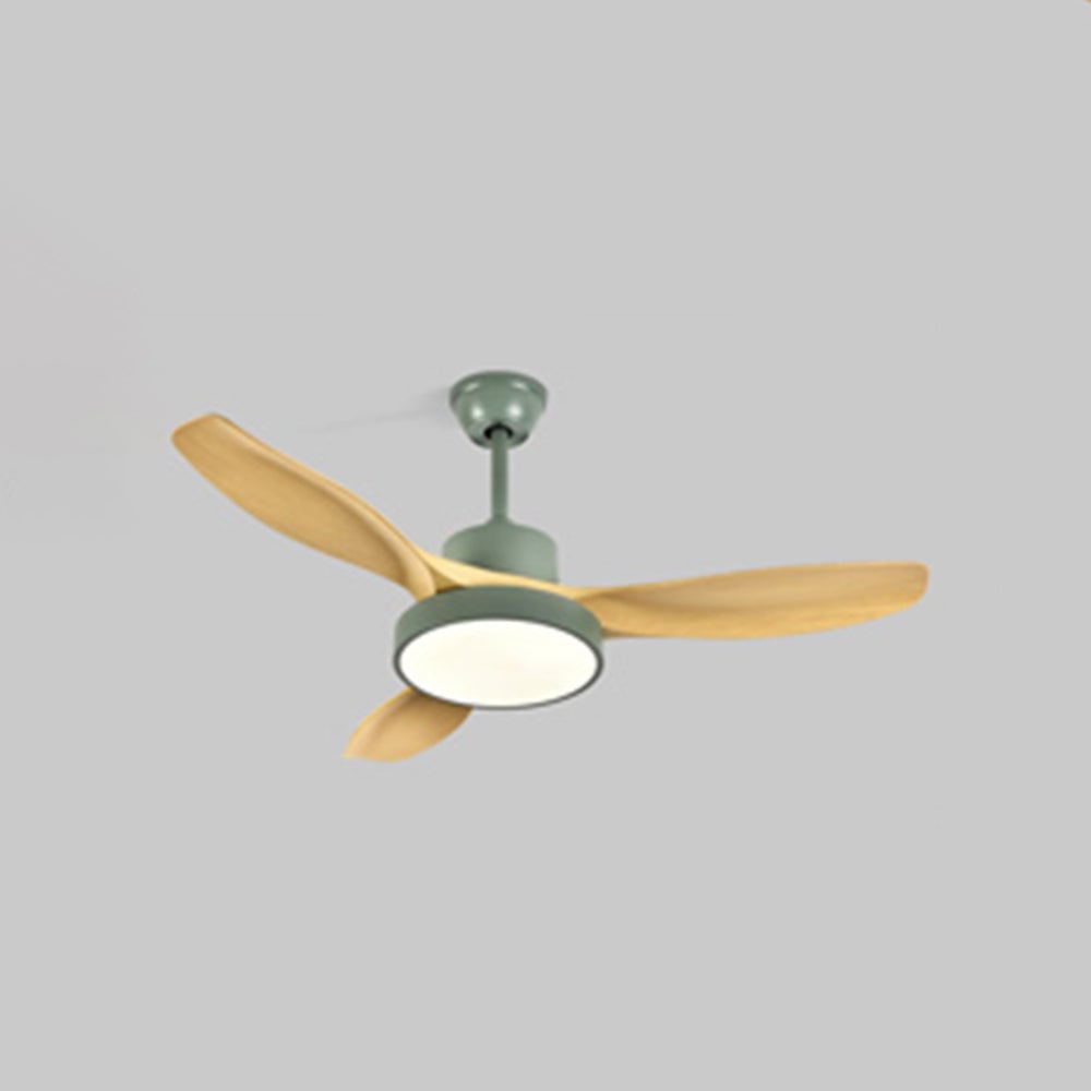 Ozawa 3 Blätter Holz Elementar Deckenventilator mit Beleuchtung, 3 Farben, ∅100/120/140CM - Lumpaz