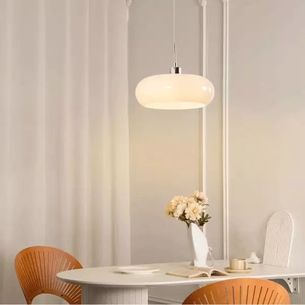 Hailie Brot Form Glas Pendelleuchte, 2 Farbe, ∅28CM - Lumpaz