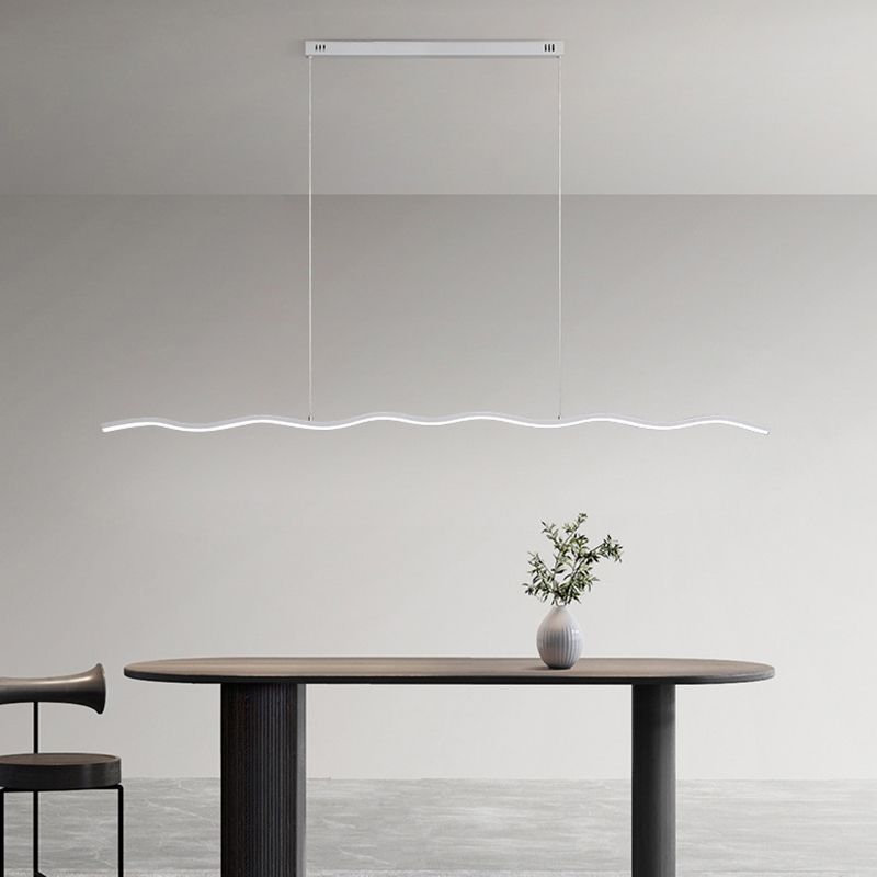 Welle Lineare Pendelleuchte, L 80/100/120CM - Lumpaz