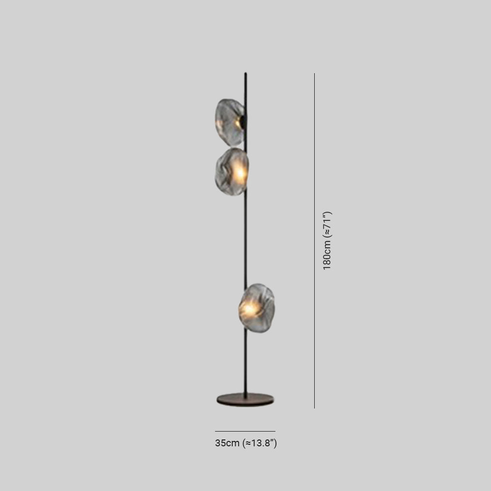 Byers Stehleuchte, 3/6 -flammig, Metall und Glas - Lumpaz