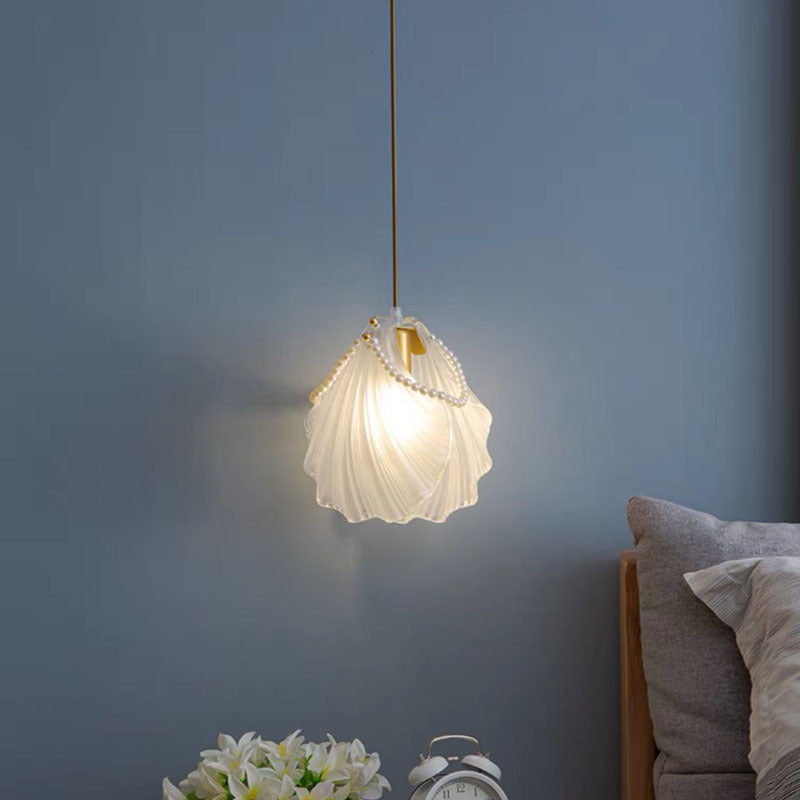 Moderne Luxuriöse Pendelleuchte mit Perlenmuschel für Schlafzimmer - Lumpaz