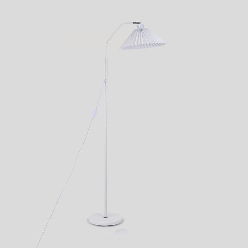 Ozawa Stehlampe Plissiert, Metall & Textil, 4 Farben, 150CM Lang - Lumpaz