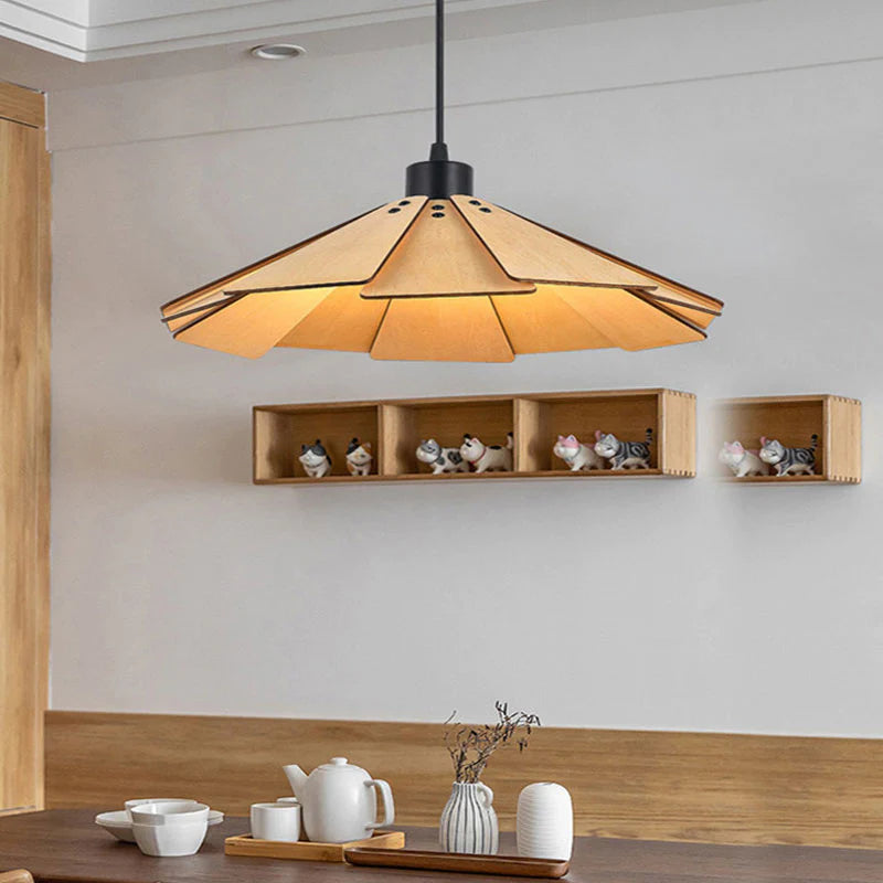 Nordische Kreative Pendelleuchte aus Holz für Esszimmer, Restaurant - Lumpaz