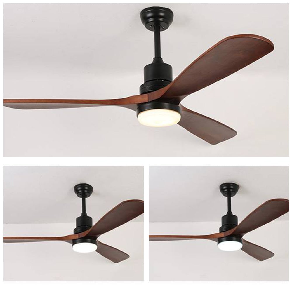 Haydn 3-Blatt-Deckenventilator mit Beleuchtung, Schwarz & Rot, ∅132CM - Lumpaz