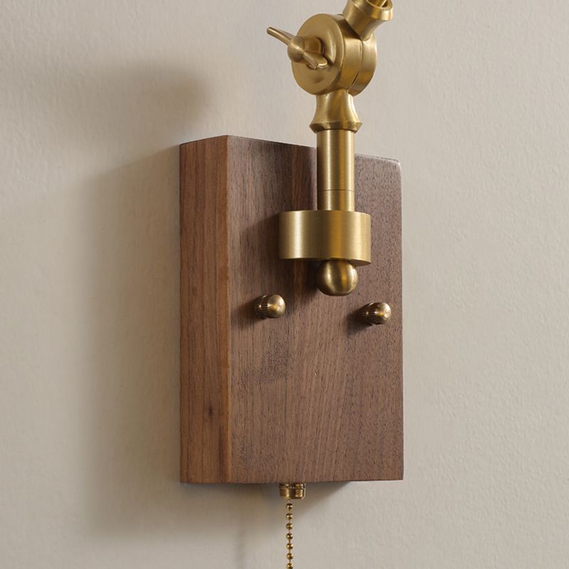 Ozawa Verstellbare Wandleuchte mit Falten, Metall & Holz, 11 Stile - Lumpaz
