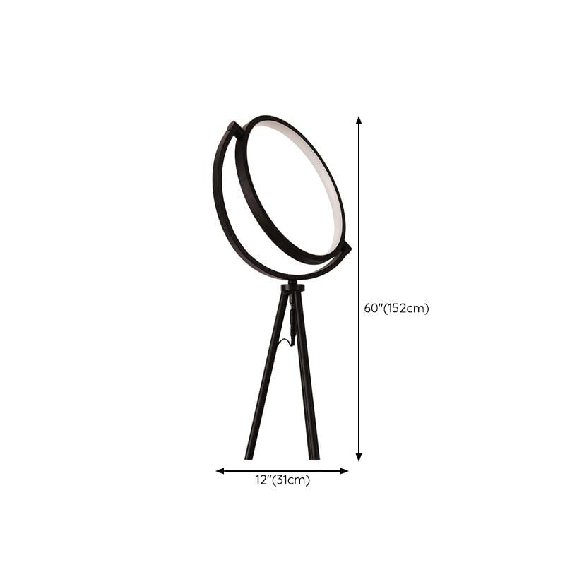 Salgado Kreis Schwarz Stehleuchte, Metall, 2 Farben, 152CM Lang - Lumpaz