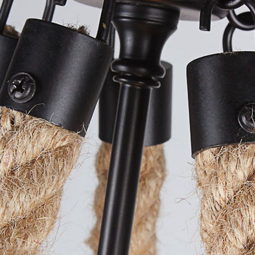 Alessio Kronleuchter, Hanfseil & Metall, ∅38CM - Lumpaz