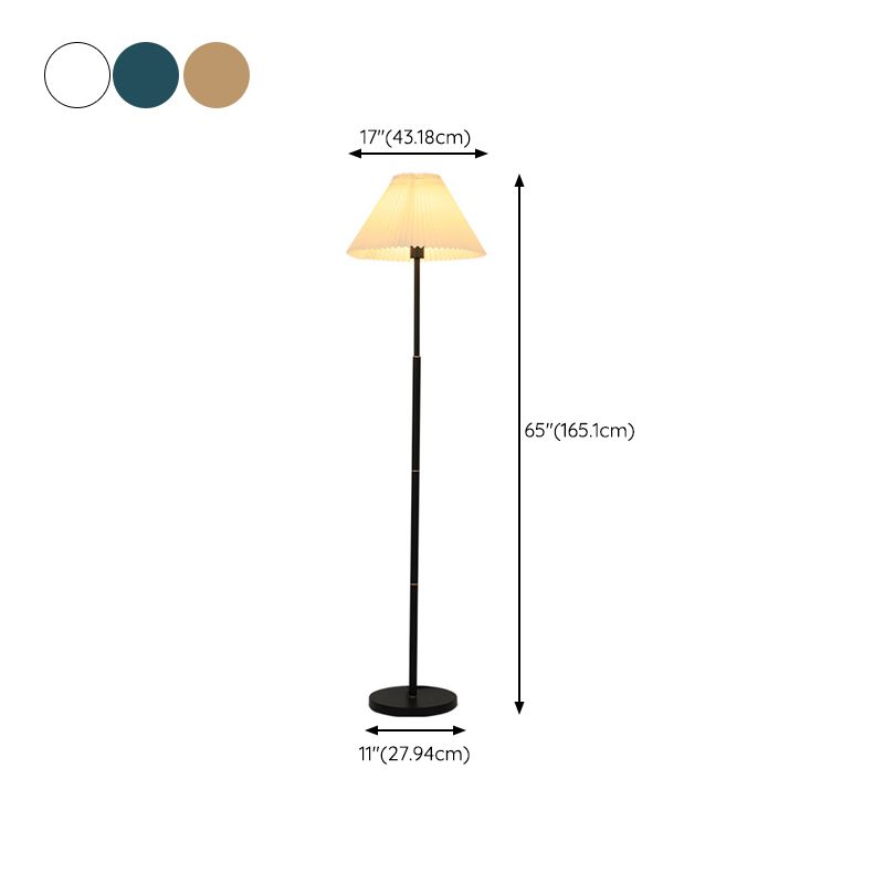 Ozawa Stehleuchte Plissiert, Metall & Stoff, 3 Farben, 165CM Lang - Lumpaz