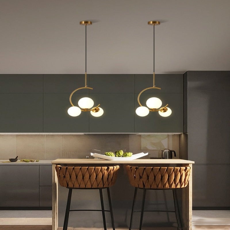 Glaskugel Deckenleuchte Goldene Lampen - Lumpaz