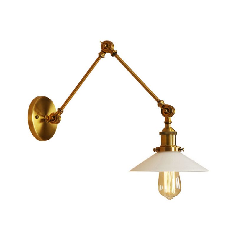 Alessio Untertasse Schirm Verstellbare Wandleuchte, Metall, 2 Farben, ∅20CM - Lumpaz