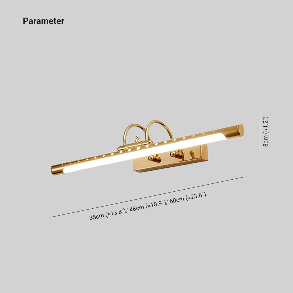 Eryn Goldene Spiegelfront Waschtisch-Wandleuchte - Lumpaz