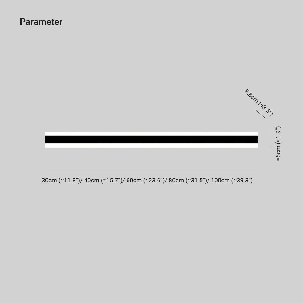 Edge Minimalist Linear Spiegelfront Waschtisch-Wandleuchte, L30/40/60/80/100CM - Lumpaz