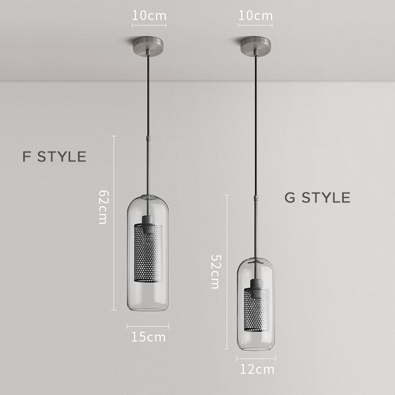 Nordische Industrielle Pendelleuchte aus Glas für Esszimmer, Restaurant - Lumpaz