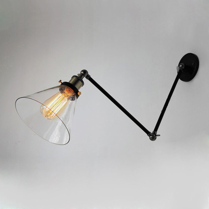 Brady Wandleuchte verstellbar, Metall&Glas - Lumpaz
