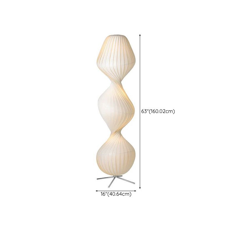 Renée 2/3 Schichten Stehleuchte, Künstlich Stoff & Metall, 109/160CM Lang - Lumpaz