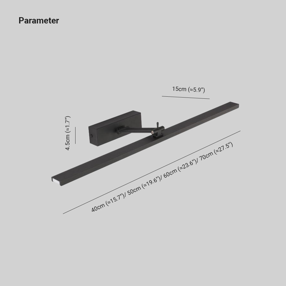 Edge Spiegelfront Waschtisch-Wandleuchte, 2 Farbe, L40/50/60/70CM - Lumpaz