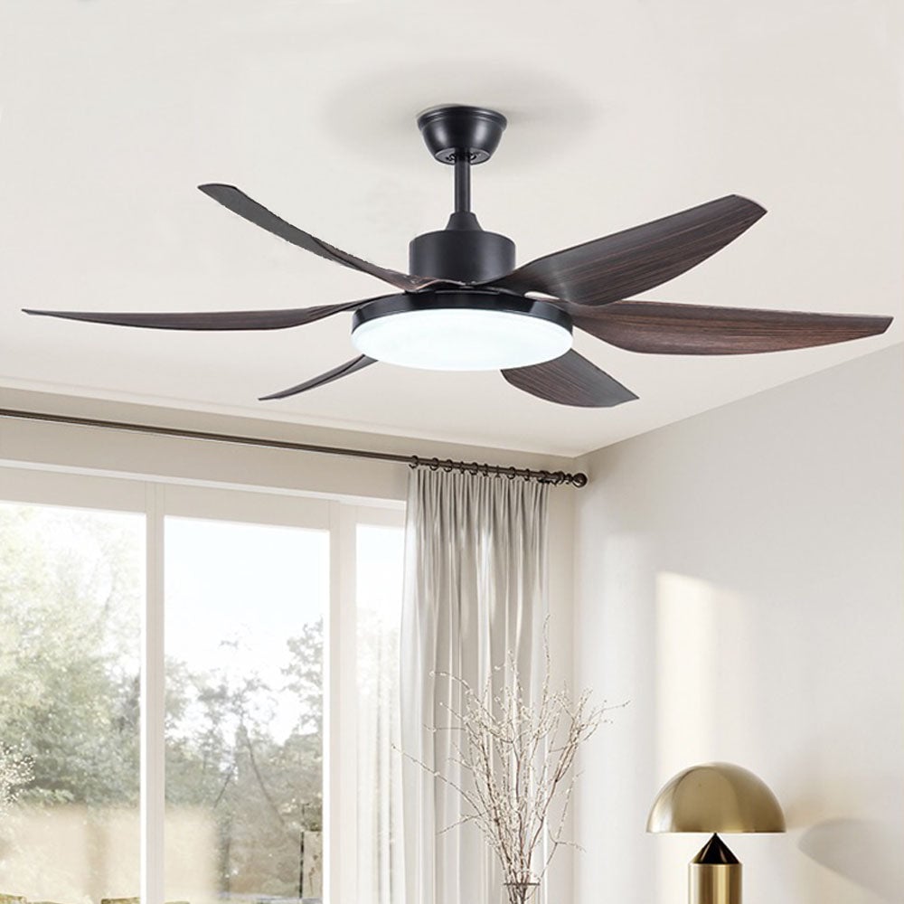 Haydn Weißer 6-Blatt-Deckenventilator mit Beleuchtung Grundlegend, ∅130CM - Lumpaz
