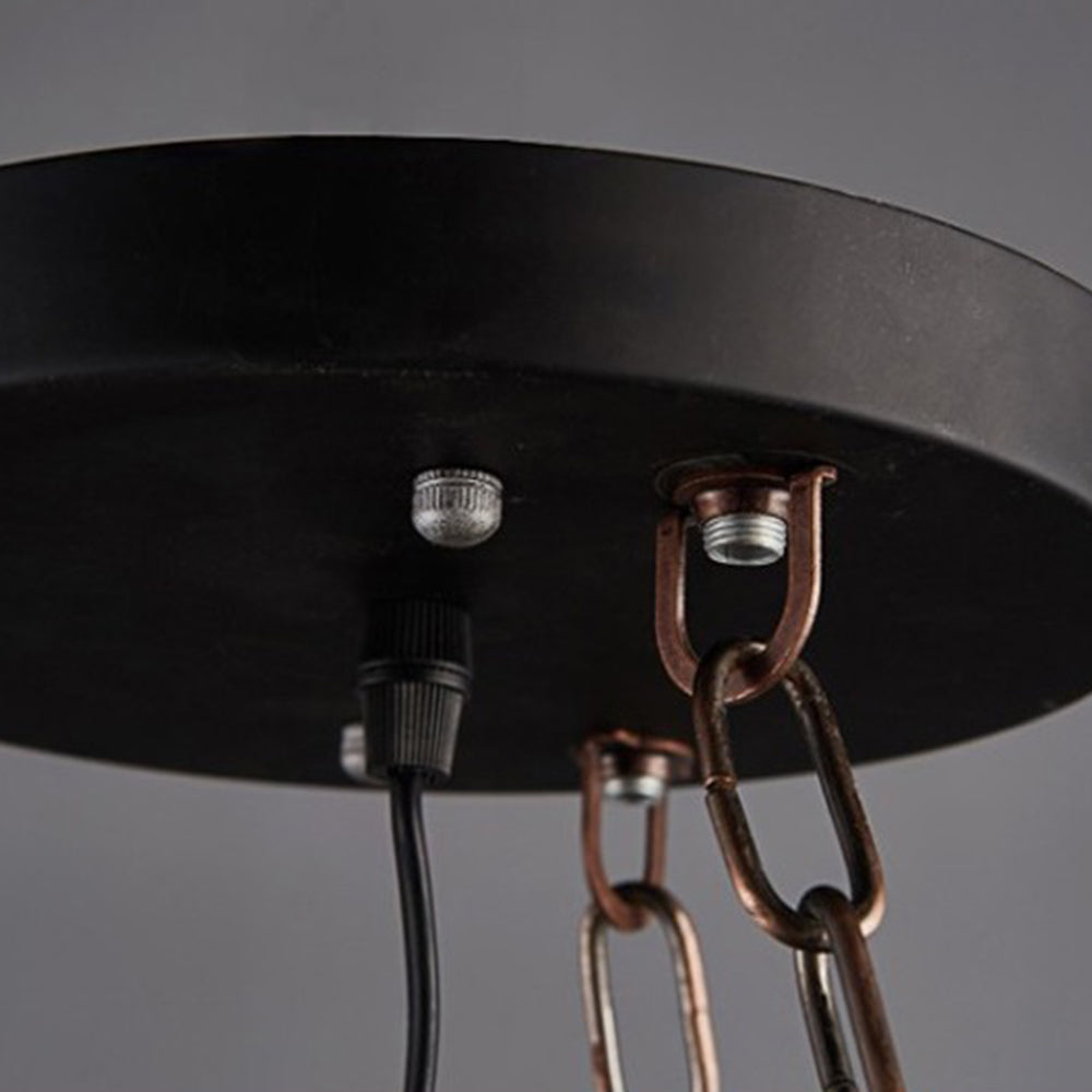 Austin Ruder Pendelleuchte, Metall & Holz, 8-flammig - Lumpaz