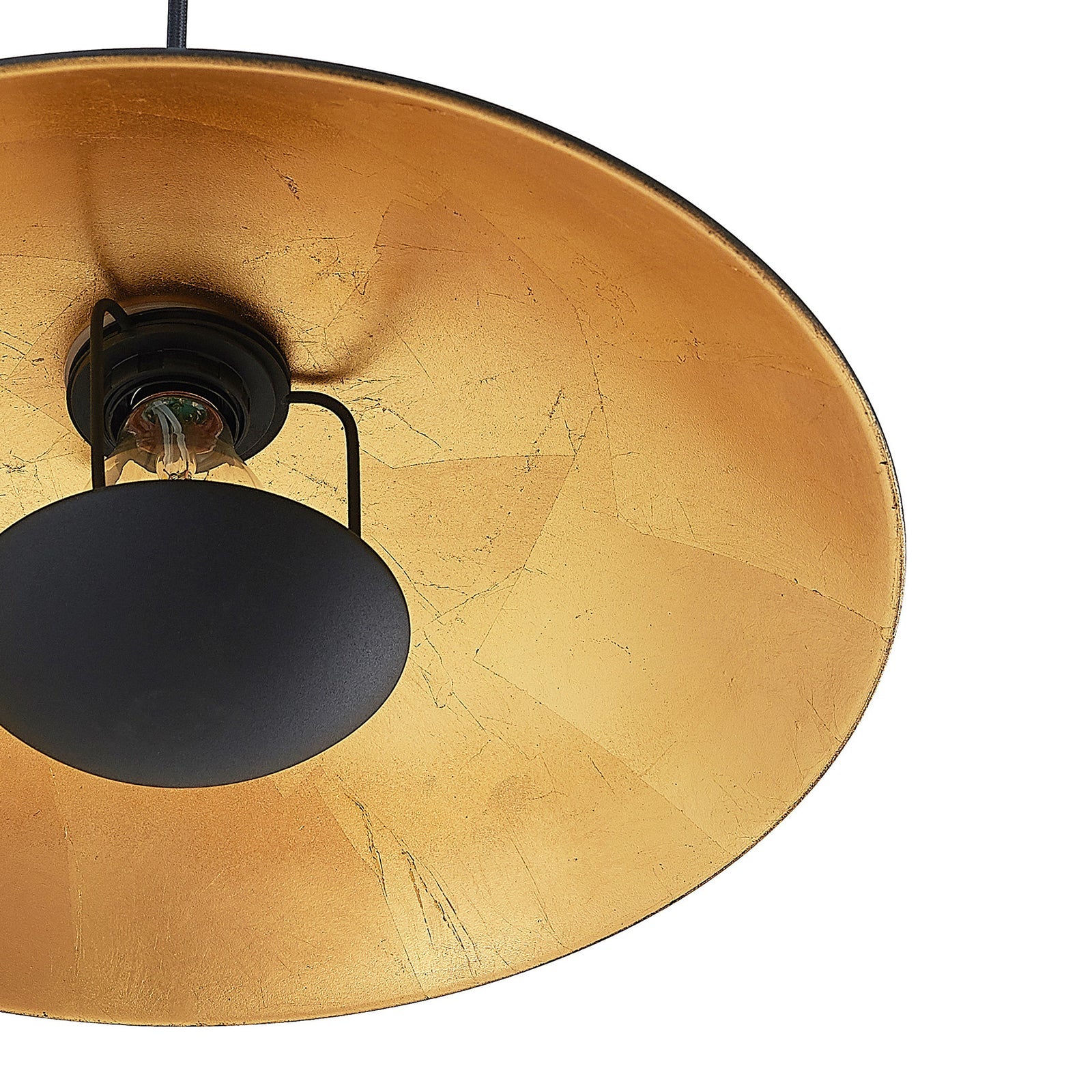 Carins Schwarz & Gold Pendelleuchte, ∅30/40CM - Lumpaz
