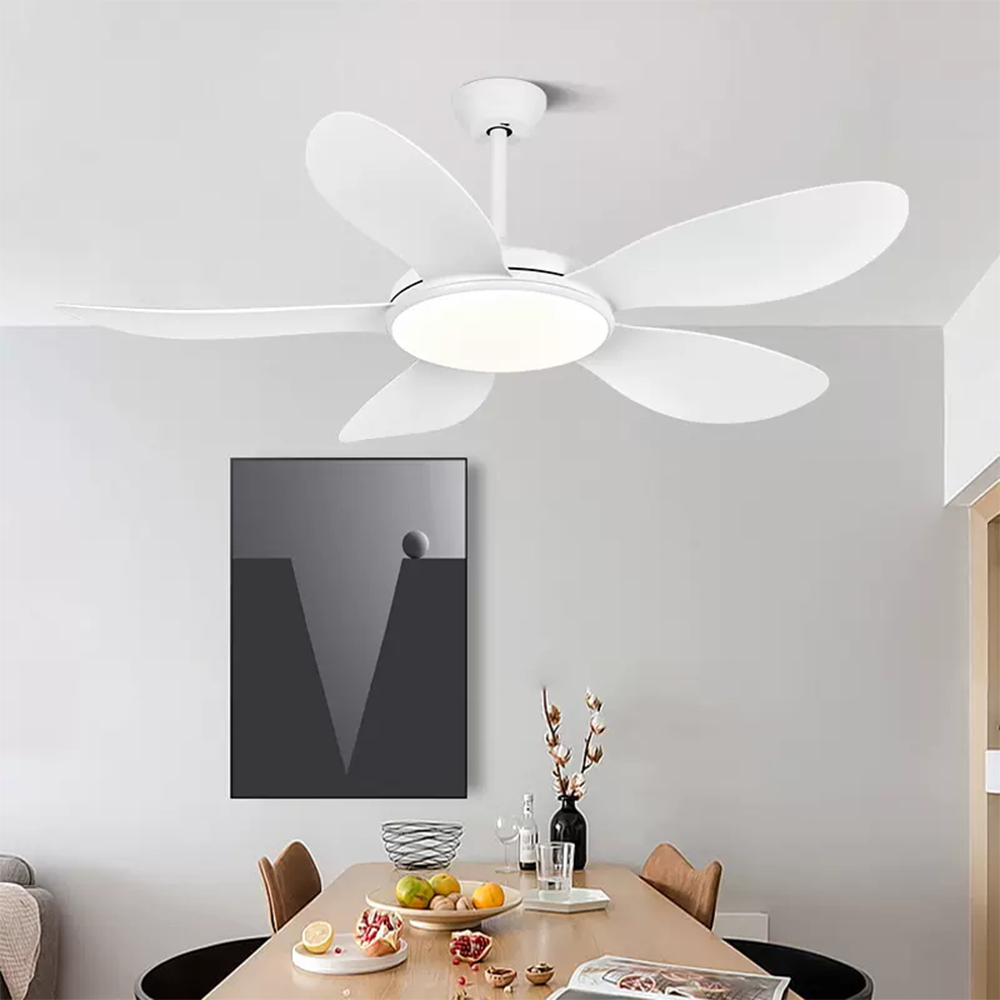 Ozawa 5 Blätter Hölzern Deckenventilator mit Beleuchtung, ∅120/130CM - Lumpaz